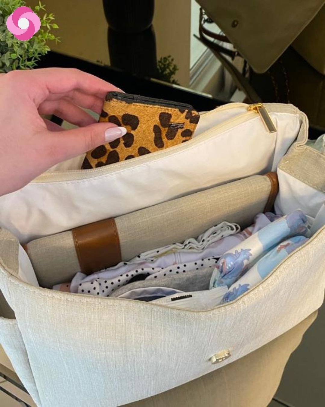Vegas Diaper Bag - linen - Image 4